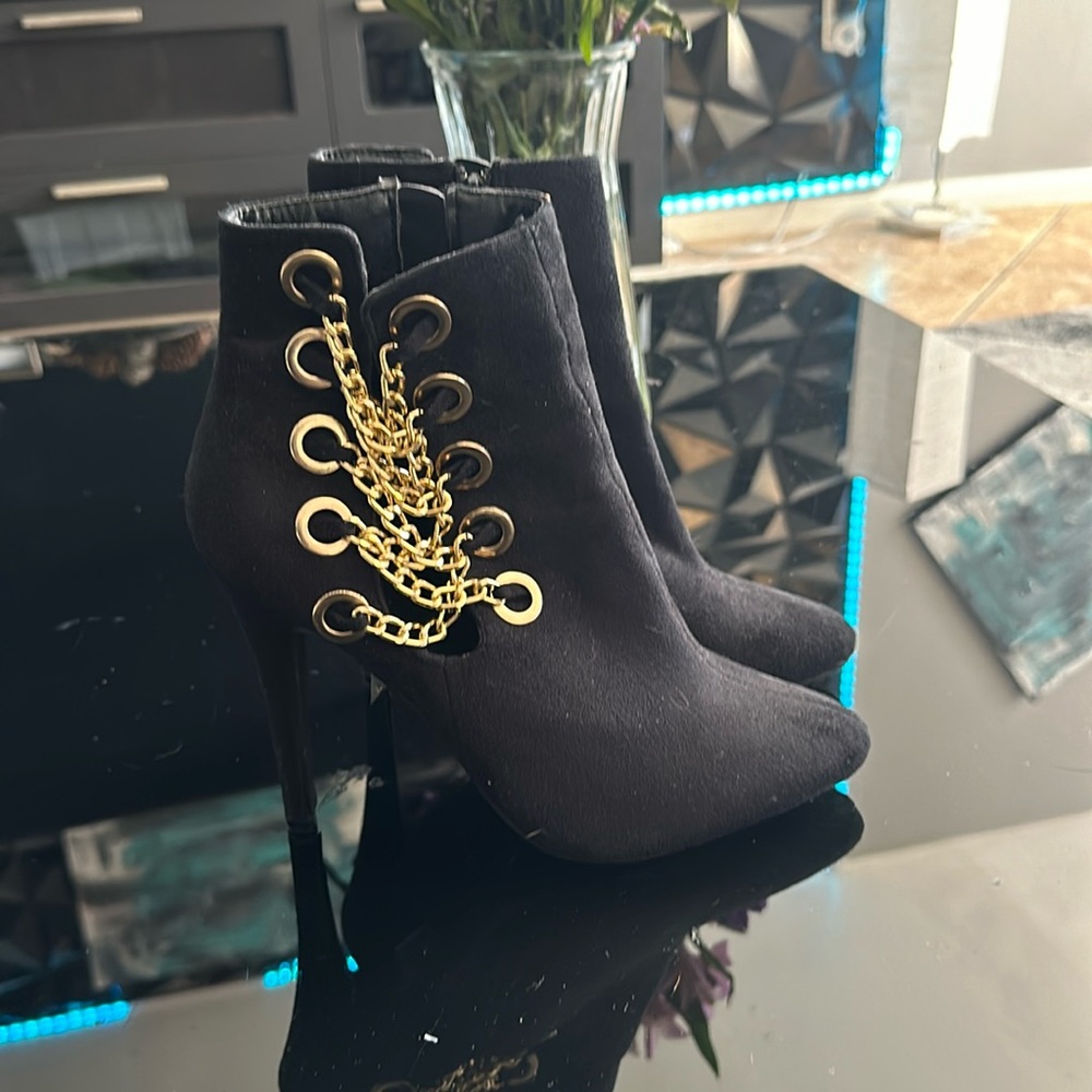 Suede Chain Bootie